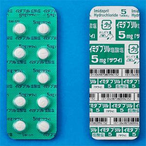 Imidapril hydrochloride 盐酸咪达普利5㎎ 「沢井」 100片
