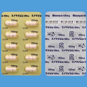 Minomycin盐酸米诺环素胶囊100mg:100粒