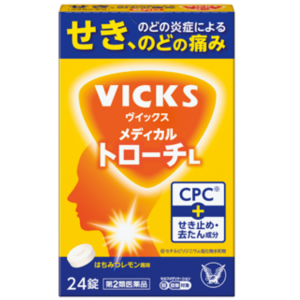 大正 Vicks Medicated 咽喉糖L 蜂蜜柠檬味:24个