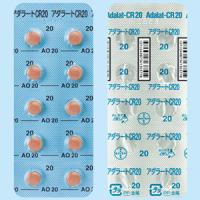 Adalat硝苯地平控释片CR20mg：100片