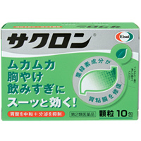 卫材Saclon 叶绿素成分配合肠胃药：10包【2類】